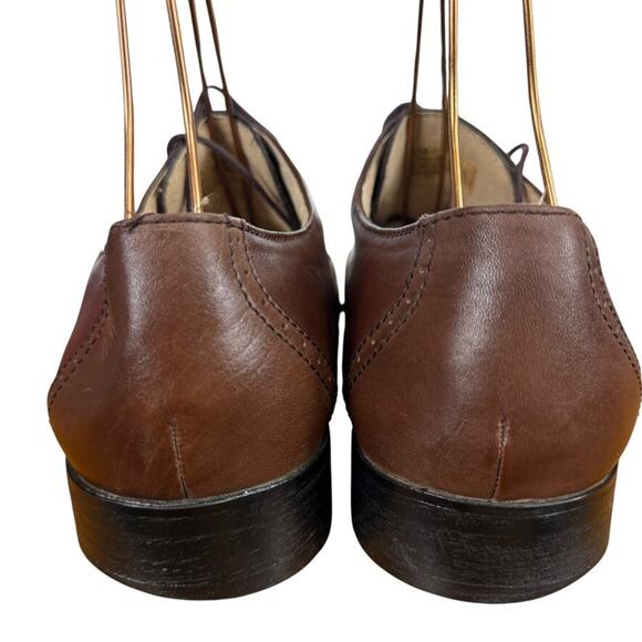 Joseph Abboud Mens Brown Oxford Leather Dress Shoes Cap Toe Lace Up Career 12 D main image 14